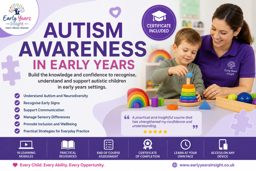 Autism Awareness in Early Years course banner